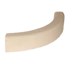 Bordure de jardin courbe en pierre reconstituée Adoucie OCRE 48 x 7,5 x 10 cm