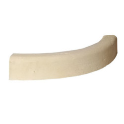 Bordure de jardin courbe en pierre reconstituée Adoucie CAMEL 48 x 7,5 x 10 cm