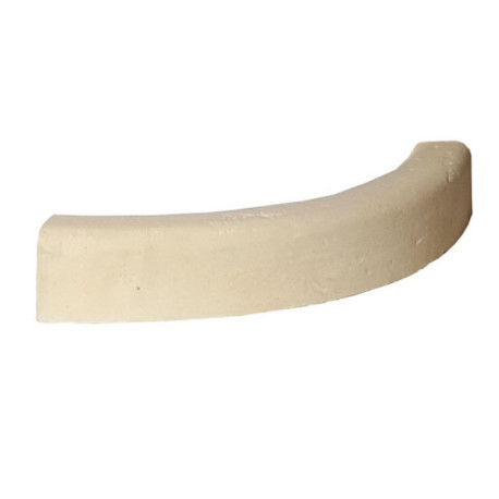 Bordure de jardin courbe en pierre reconstituée Adoucie CAMEL 48 x 7,5 x 10 cm