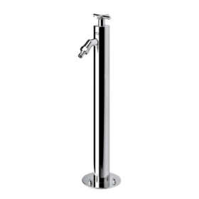 Fontaine de jardin Saturnia en acier inoxydable qualité marine effet miroir - 6 x 6 x 64,4 cm