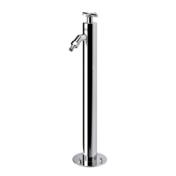 Fontaine de jardin Saturnia en acier inoxydable qualité marine effet miroir - 6 x 6 x 64,4 cm