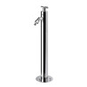 Fontaine de jardin Saturnia en acier inoxydable qualité marine effet miroir - 6 x 6 x 64,4 cm