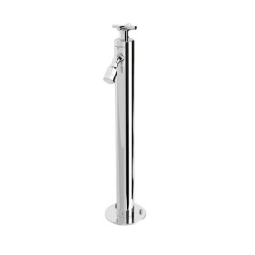 Fontaine de jardin Saturnia L en inox qualité marine finition acier velouté - 6 x 6 x 64,4 cm