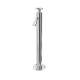 Fontaine de jardin Saturnia L en inox qualité marine finition acier velouté - 6 x 6 x 64,4 cm