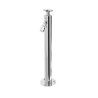 Fontaine de jardin Saturnia L en inox qualité marine finition acier velouté - 6 x 6 x 64,4 cm
