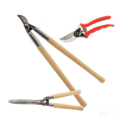 Lot d’outils de jardin spécial taille et coupe – cisaille à haie – sécateur de jardin à main – Ebrancheur - POLET