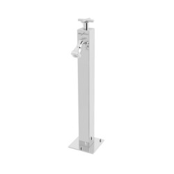 Fontaine de jardin Saturnia L Cube en inox qualité marine finition acier velouté - 6 x 6 x 64,5 cm