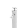 Fontaine de jardin Saturnia L Cube en inox qualité marine finition acier velouté - 6 x 6 x 64,5 cm