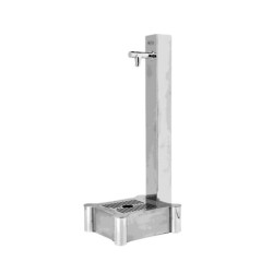 Fontaine de jardin Colorado en acier inoxydable brillant qualité marine - 33,7 x 41,9 x 110 cm