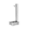 Fontaine de jardin Colorado en acier inoxydable brillant qualité marine - 33,7 x 41,9 x 110 cm