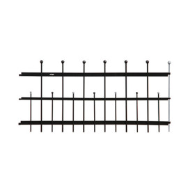 Clôture de jardin flexible en métal – 114 x 97 cm – Noir