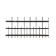 Clôture de jardin flexible en métal – 114 x 97 cm – Noir