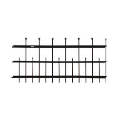 Clôture de jardin flexible en métal – 114 x 97 cm – Noir