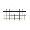 Clôture de jardin flexible en métal – 114 x 97 cm – Noir