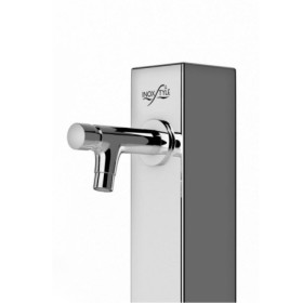 Fontaine de jardin Niagara Cube en acier inoxydable qualité marine effet miroir – 25 x 25 x 110 cm