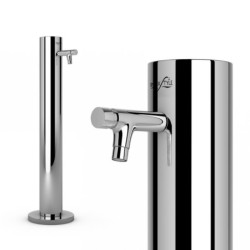 Fontaine de jardin Cylinder T en inox qualité marine finition brillant - 6 x 6 x 64,5 cm