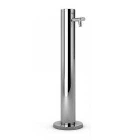 Fontaine de jardin Cylinder T en inox qualité marine finition brillant - 6 x 6 x 64,5 cm