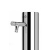 Fontaine de jardin Cylinder T en inox qualité marine finition brillant - 6 x 6 x 64,5 cm