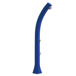 Douche solaire inclinée de jardin en polyéthylène avec réservoir d’eau 35L – 25,5 x 22,5 x 220 cm – Bleu Outremer