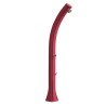 Douche solaire inclinée de jardin en polyéthylène avec réservoir d’eau 35L – 25,5 x 22,5 x 220 cm – Rouge Framboise