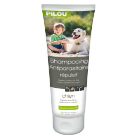 Shampoing Anti-Puces, Moustiques, Mouches, Tiques - Antiparasitaire répulsif pour Chiens – 250 mL