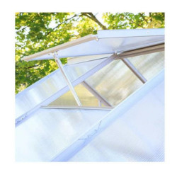 Serre de jardin en polycarbonate 4,8 m² - 190 x 250 x 200 cm - Gris