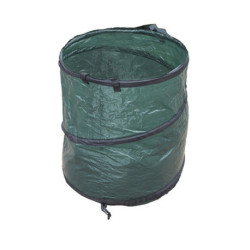 Sac à déchets pop-up spiralé multi-usages pliable avec poignées en polyéthylène – 175 L – Ø56 x 71 cm