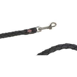 Laisse en nylon tressé Trixie Cavo Taille S-M - L. 1 m – Ø12 mm - Noir