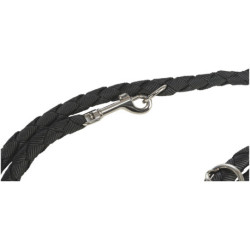 Laisse réglable 3 longueurs en nylon tressé Trixie Cavo Taille L-XL - L. 2 m – Ø18 mm - Noir