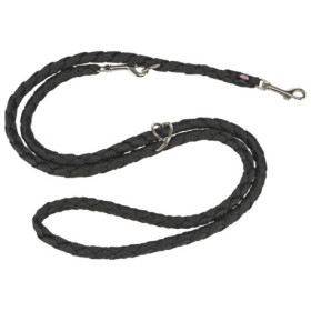 Laisse réglable 3 longueurs en nylon tressé Trixie Cavo Taille L-XL - L. 2 m – Ø18 mm - Noir
