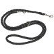 Laisse réglable 3 longueurs en nylon tressé Trixie Cavo Taille L-XL - L. 2 m – Ø18 mm - Noir
