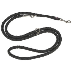 Laisse réglable 3 longueurs en nylon tressé Trixie Cavo Taille L-XL - L. 2 m – Ø18 mm - Noir