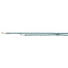 Laisse réglable 3 longueurs en nylon tressé Trixie Cavo Taille L-XL - L. 2 m – Ø18 mm - Aqua/gris graphite