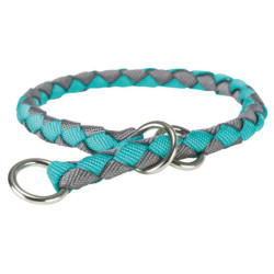 Collier anti-traction Trixie Cavo M-L tour de cou 43/51 cm - Ø 18 mm – Aqua/gris graphite