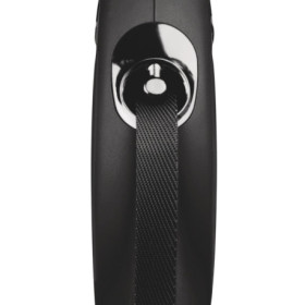 Laisse cordon à enrouleur Flexi New Classic pour chien Taille M / 20 kg – 8 m – Noir