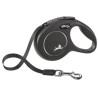 Laisse sangle à enrouleur Flexi New Classic pour chien Taille XS / 12 kg – 3 m – Noir