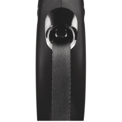 Laisse sangle à enrouleur Flexi New Classic pour chien Taille XS / 12 kg – 3 m – Noir
