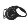 Laisse sangle à enrouleur Flexi New Classic pour chien Taille S / 15 kg – 5 m – Noir