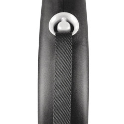 Laisse sangle à enrouleur Flexi Black Design pour chien Taille S / 15 kg – 5 m – Noir