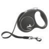 Laisse sangle à enrouleur Flexi Black Design pour chien Taille S / 15 kg – 5 m – Noir