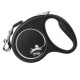 Laisse sangle à enrouleur Flexi Black Design pour chien Taille L / 50 kg – 5 m – Noir