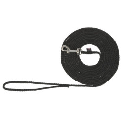 Laisse de suivi - longe en corde maniable Taille S-M - L. 5 m Ø5 mm – Noir