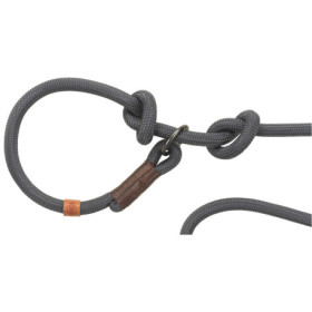 Laisse lasso anti-traction Be Nordic Taille L-XL - L.1,70 m – Ø13 mm – Gris foncé / Brun