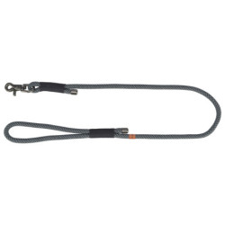 Laisse en corde mate tissée en rond Soft Rope Taille XS-S - L. 1,2 m – Ø6 mm – Noir / Gris