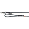Laisse en corde mate tissée en rond Soft Rope Taille XS-S - L. 1,2 m – Ø6 mm – Noir / Gris