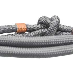 Collier anti-traction en corde Be Nordic L-XL tour de cou 55 cm - Ø 13 mm – Gris foncé / Brun