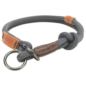 Collier anti-traction en corde Be Nordic S tour de cou 35 cm - Ø 6 mm – Gris foncé / Brun