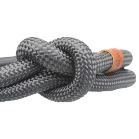 Collier anti-traction en corde Be Nordic S tour de cou 35 cm - Ø 6 mm – Gris foncé / Brun