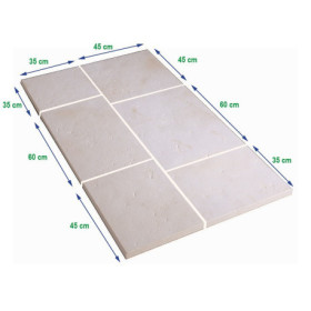 Dalle de terrasse en pierre reconstituée ep. 4 cm – Aspect Pierre Adoucie - module de 1,15 m2 - Anthracite