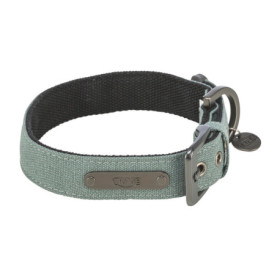 Collier extra large en coton CityStyle Taille XS-S Tour de cou 25-32 cm - l.25 mm – Sauge